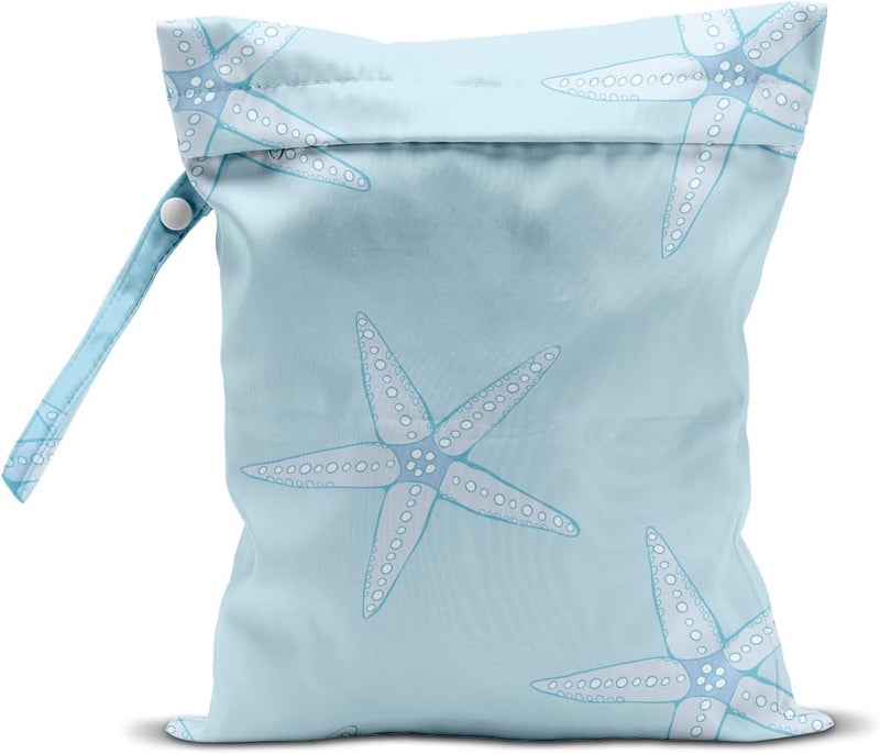 AASRR Store Wet Dry Bag, Wet Bag for Swimsuit, Travel, Beach, Pool, Diapers, Dirty Yoga Gym Clothes, Makeup Bag, Starfish Summer Vacation Essentials - Image 1